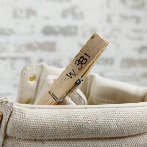 New New Michael Kors Light Cream Combat Textile Ankle Boots W381 - Picture 11 of 11